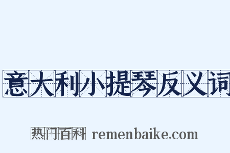 意大利小提琴反义词是什么意思的图片